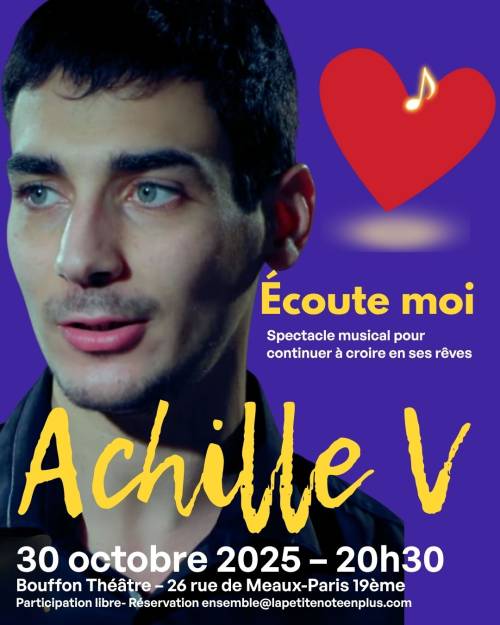 Affiche du spectacle "Écoute moi"