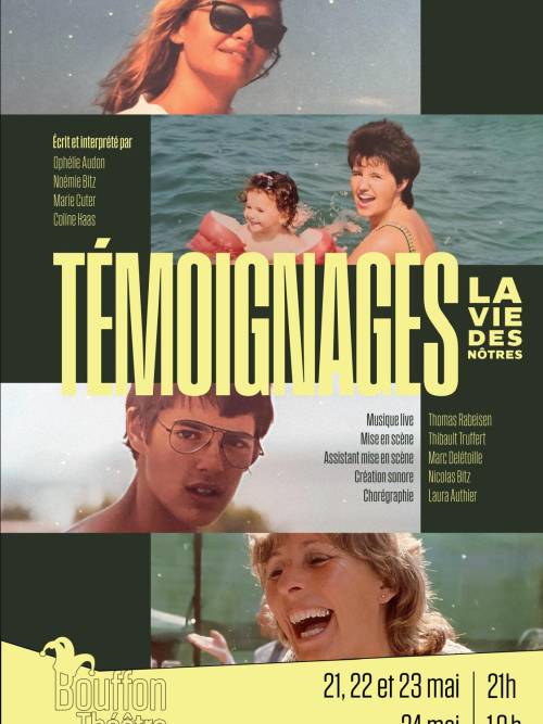 Affiche du spectacle Témoignages